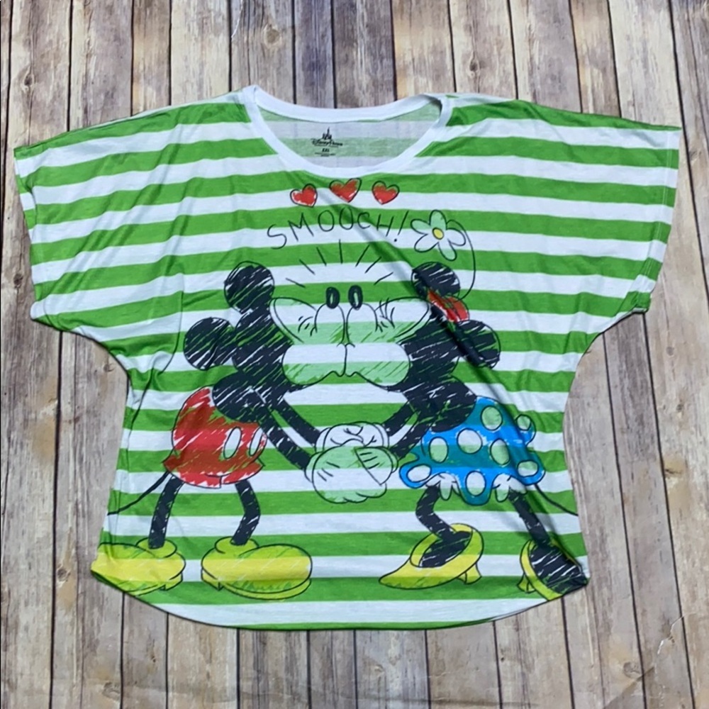 Disney Parks Mickey Mouse Minnie Mouse Smooch Top